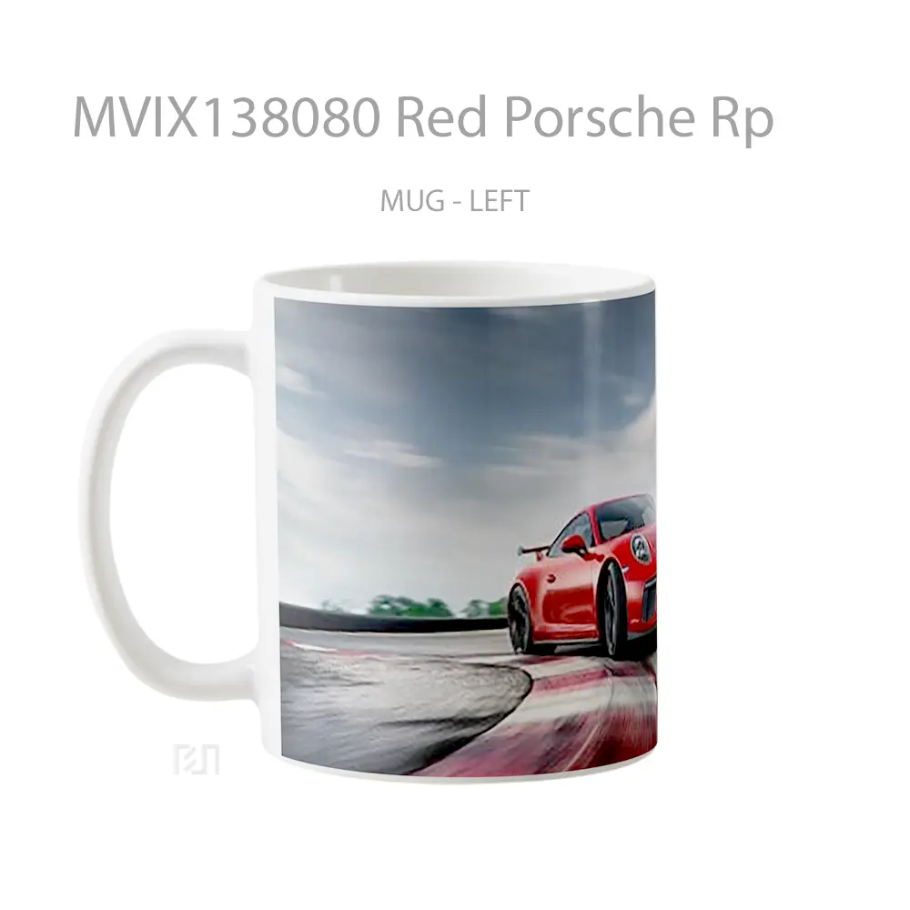 Mug Red Porsche Rp Cangkir Mobil - All-side / Desain