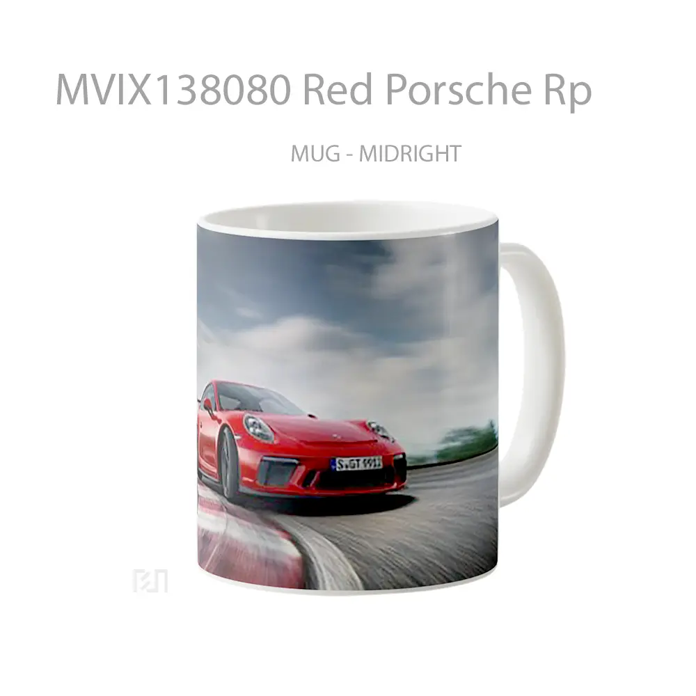 Mug Red Porsche Rp Cangkir Mobil - All-side / Desain
