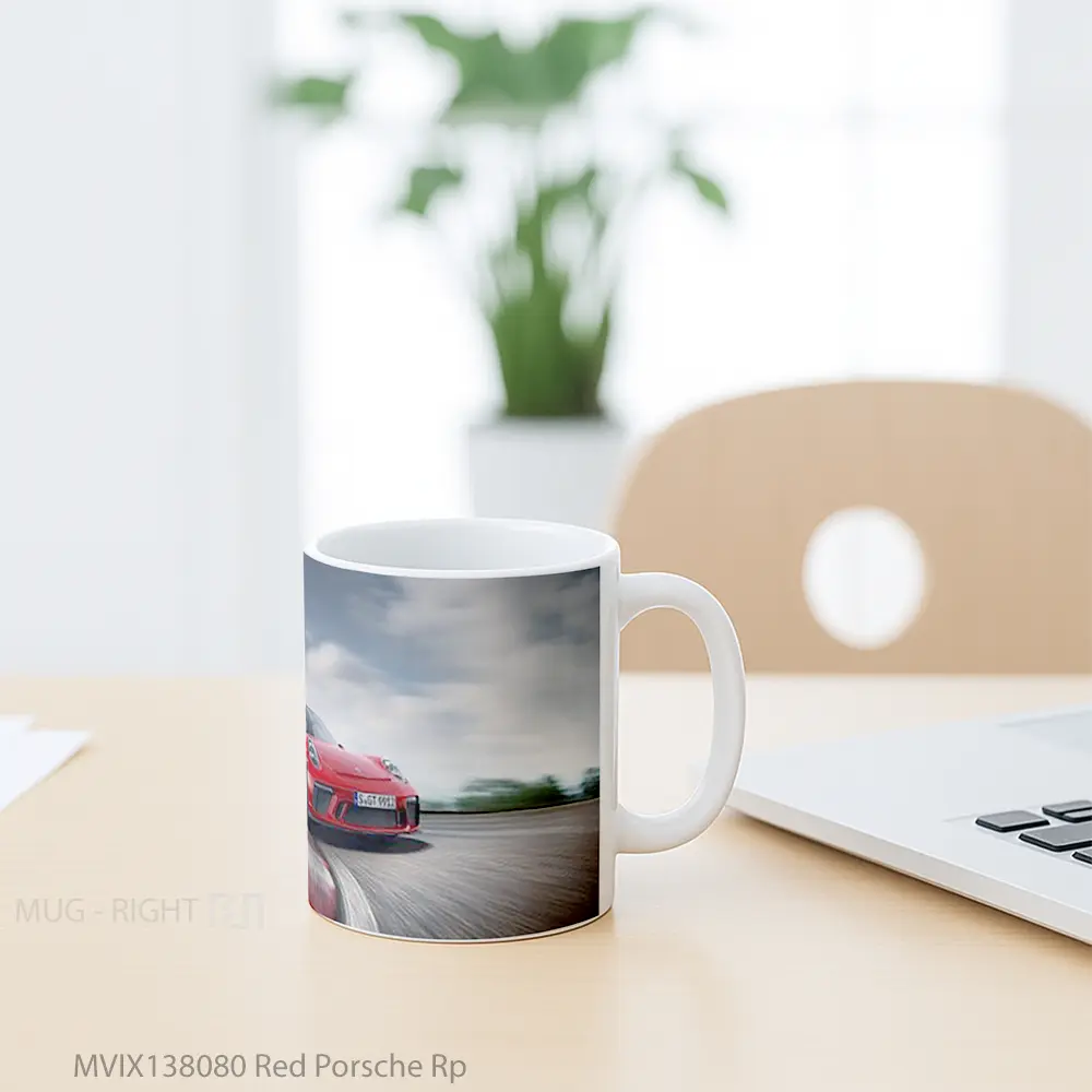 Mug Red Porsche Rp Cangkir Mobil - All-side / Desain