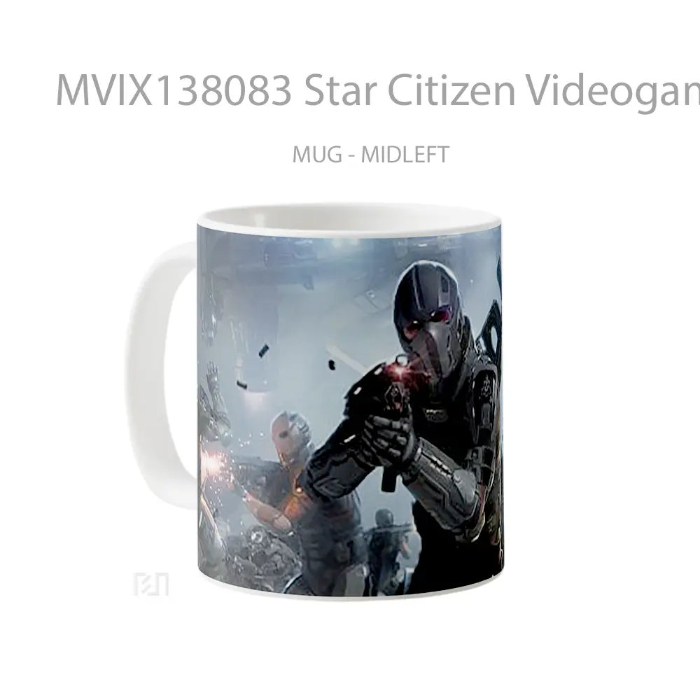 Mug Star Citizen Videogame Gelas Astronomi - All-side / Desain