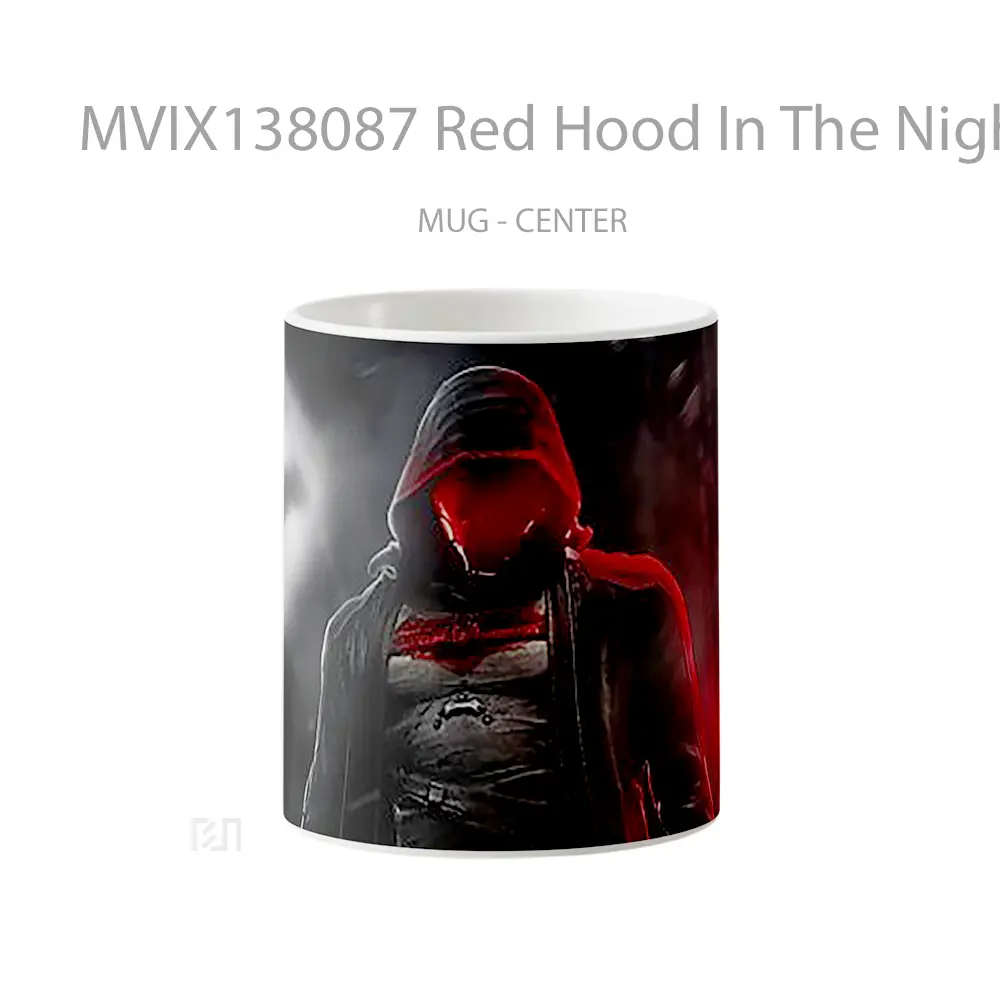 Mug Keramik Premium SNI - Mug Red Hood In The Night Gelas Superhero