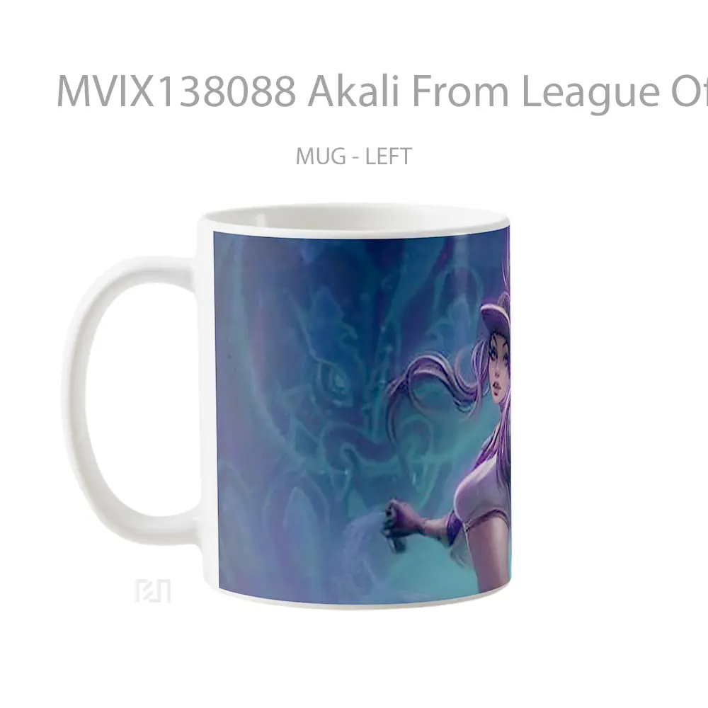 Mug Akali From League Of Legends Cangkir Gamer - All-side / Desain