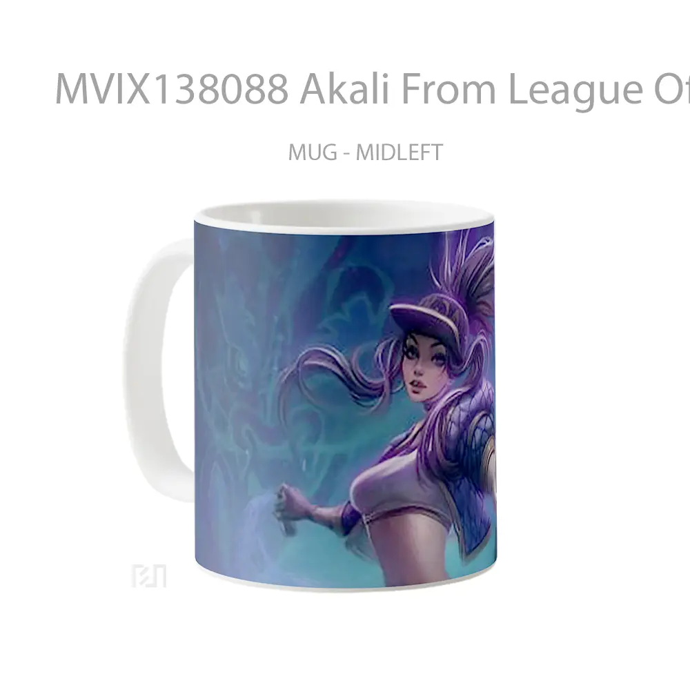 Mug Akali From League Of Legends Cangkir Gamer - All-side / Desain