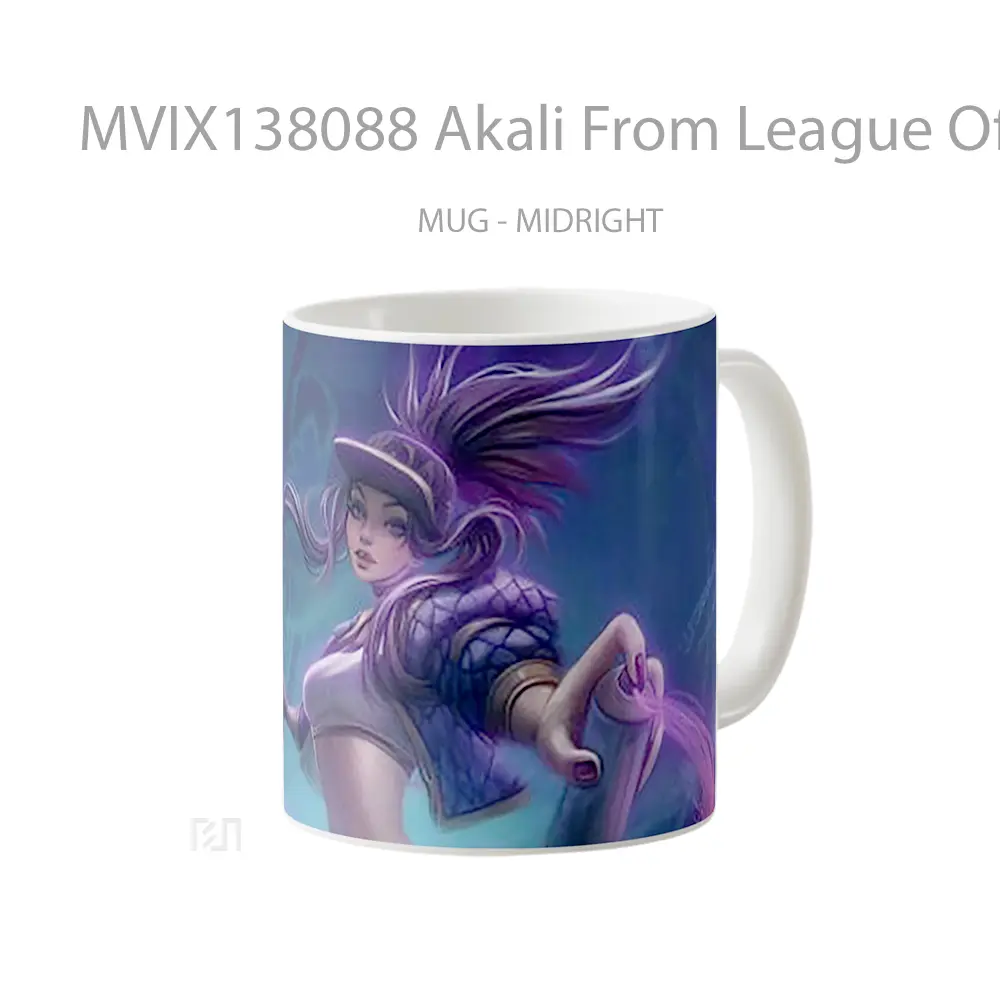 Mug Akali From League Of Legends Cangkir Gamer - All-side / Desain