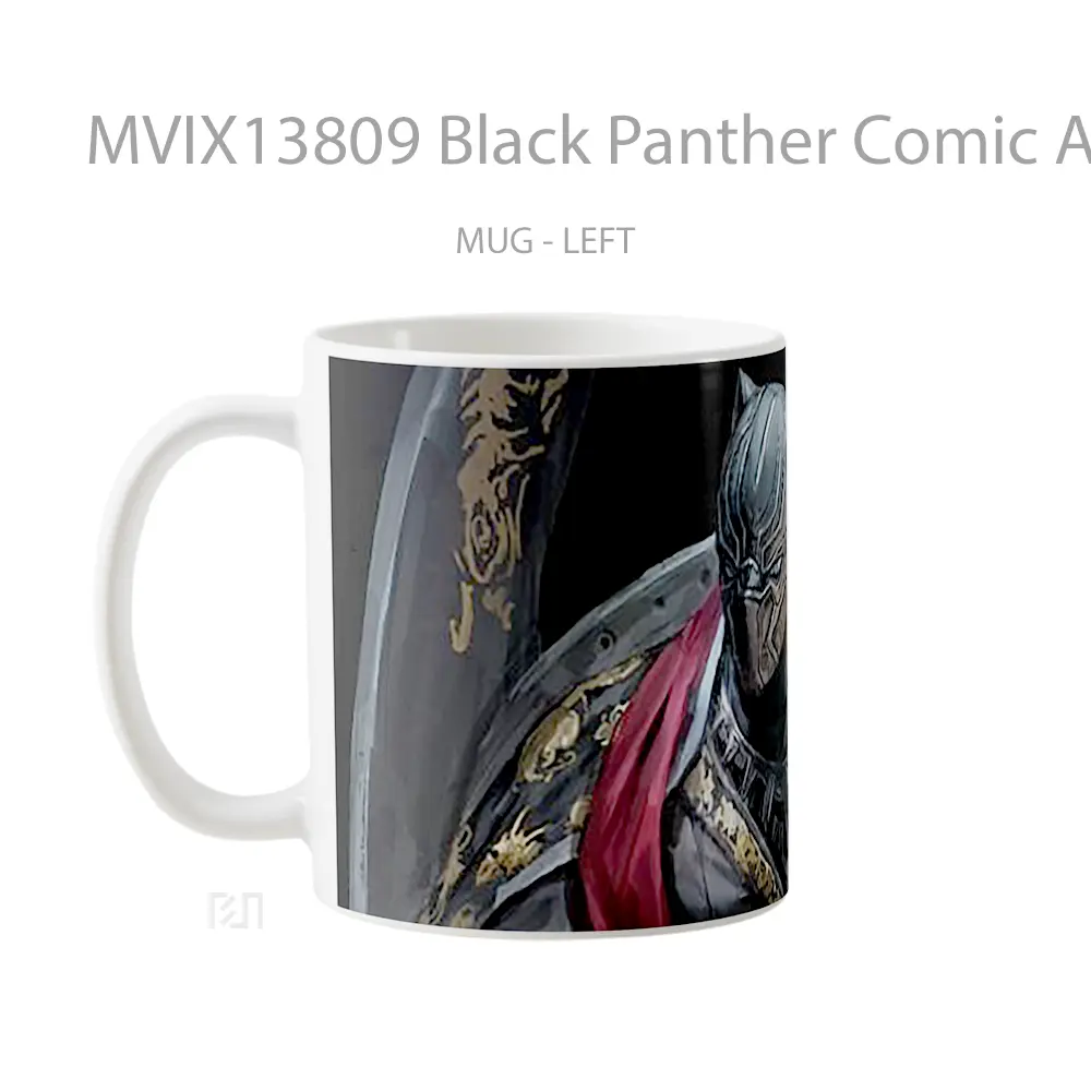 Mug Black Panther Comic Art Gelas Superhero - All-side / Desain