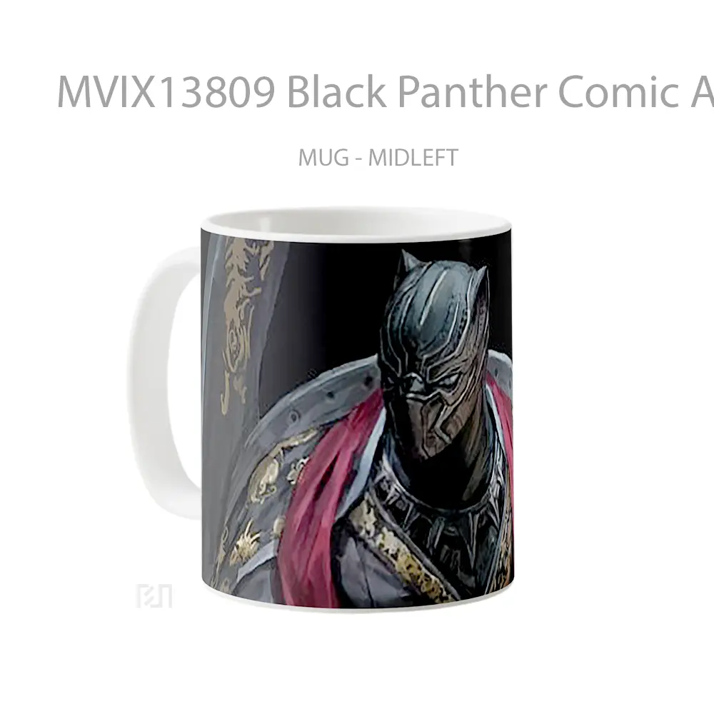 Mug Black Panther Comic Art Gelas Superhero - All-side / Desain