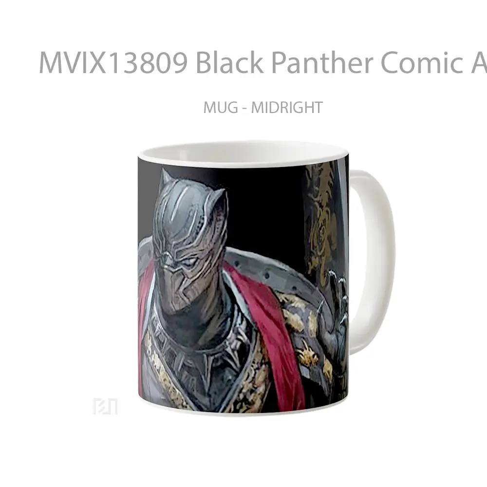 Mug Black Panther Comic Art Gelas Superhero - All-side / Desain