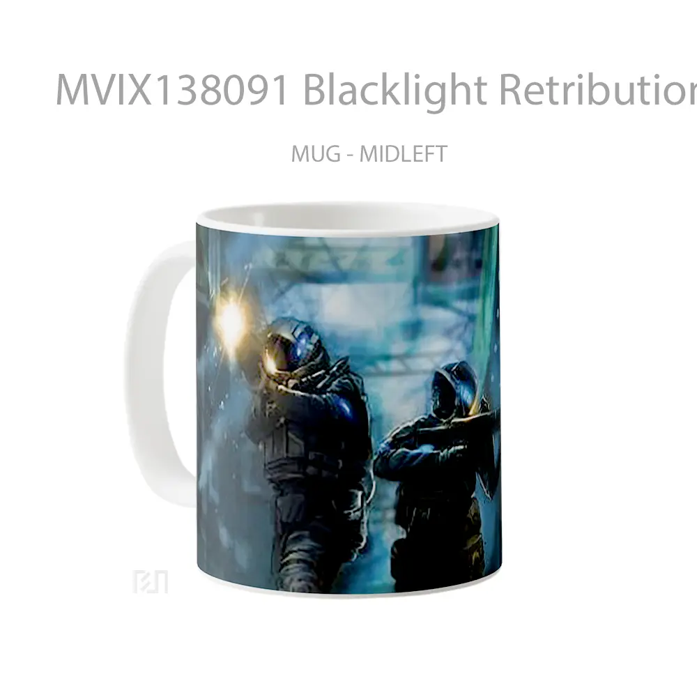 Mug Blacklight Retribution Gelas Keramik Unik - All-side / Desain