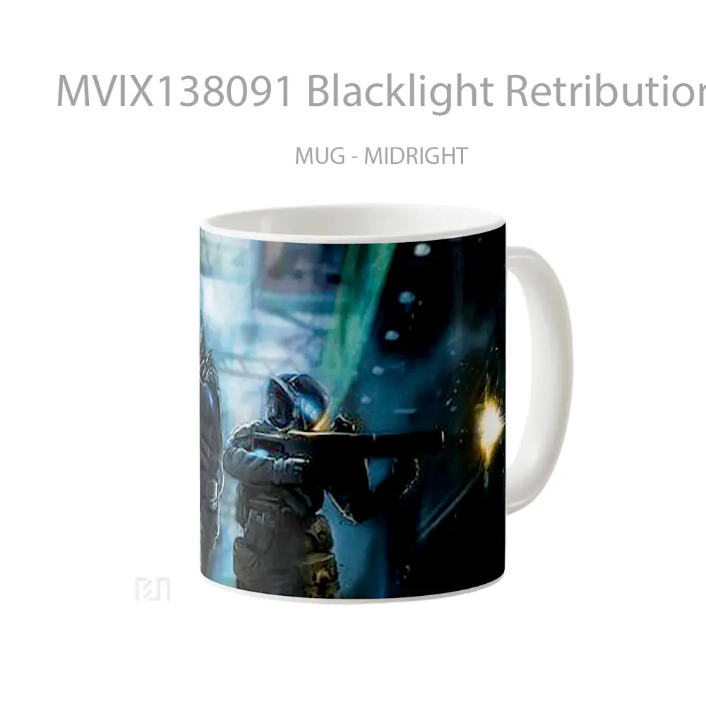 Mug Blacklight Retribution Gelas Keramik Unik - All-side / Desain
