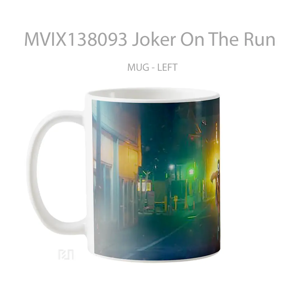 Mug Joker On The Run Gelas Superhero - All-side / Desain