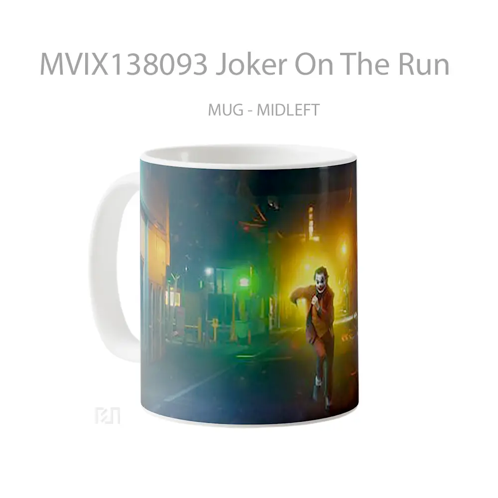Mug Joker On The Run Gelas Superhero - All-side / Desain