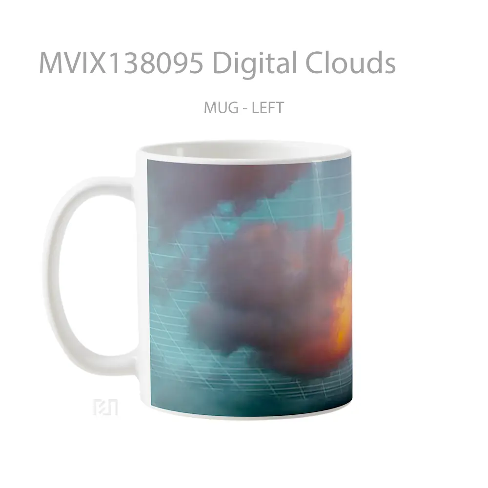 Mug Digital Clouds Gelas Pemandangan Alam - All-side / Desain