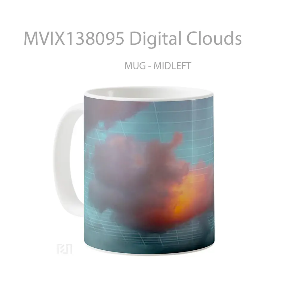 Mug Digital Clouds Gelas Pemandangan Alam - All-side / Desain