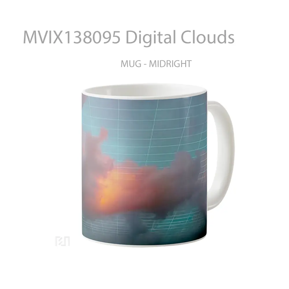 Mug Digital Clouds Gelas Pemandangan Alam - All-side / Desain