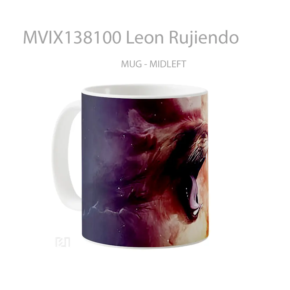 Mug Leon Rujiendo Gelas Keramik Unik - All-side / Desain