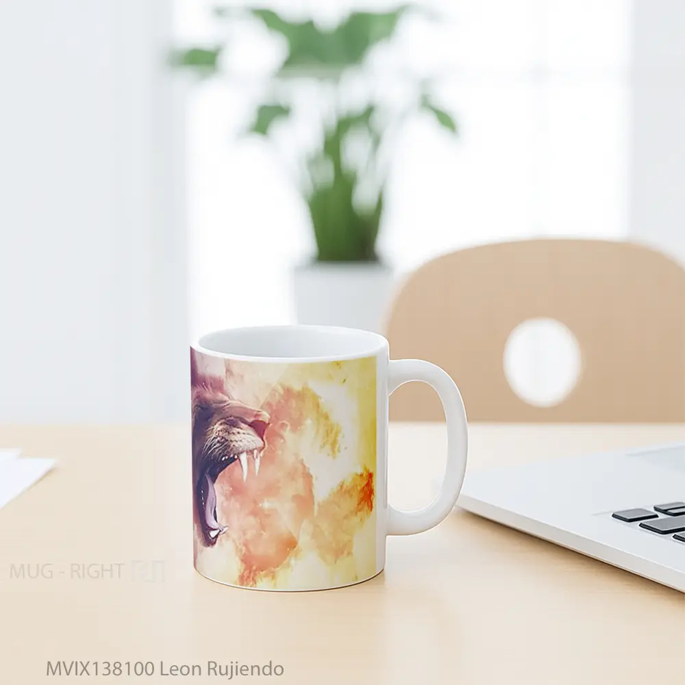 Mug Leon Rujiendo Gelas Keramik Unik - All-side / Desain