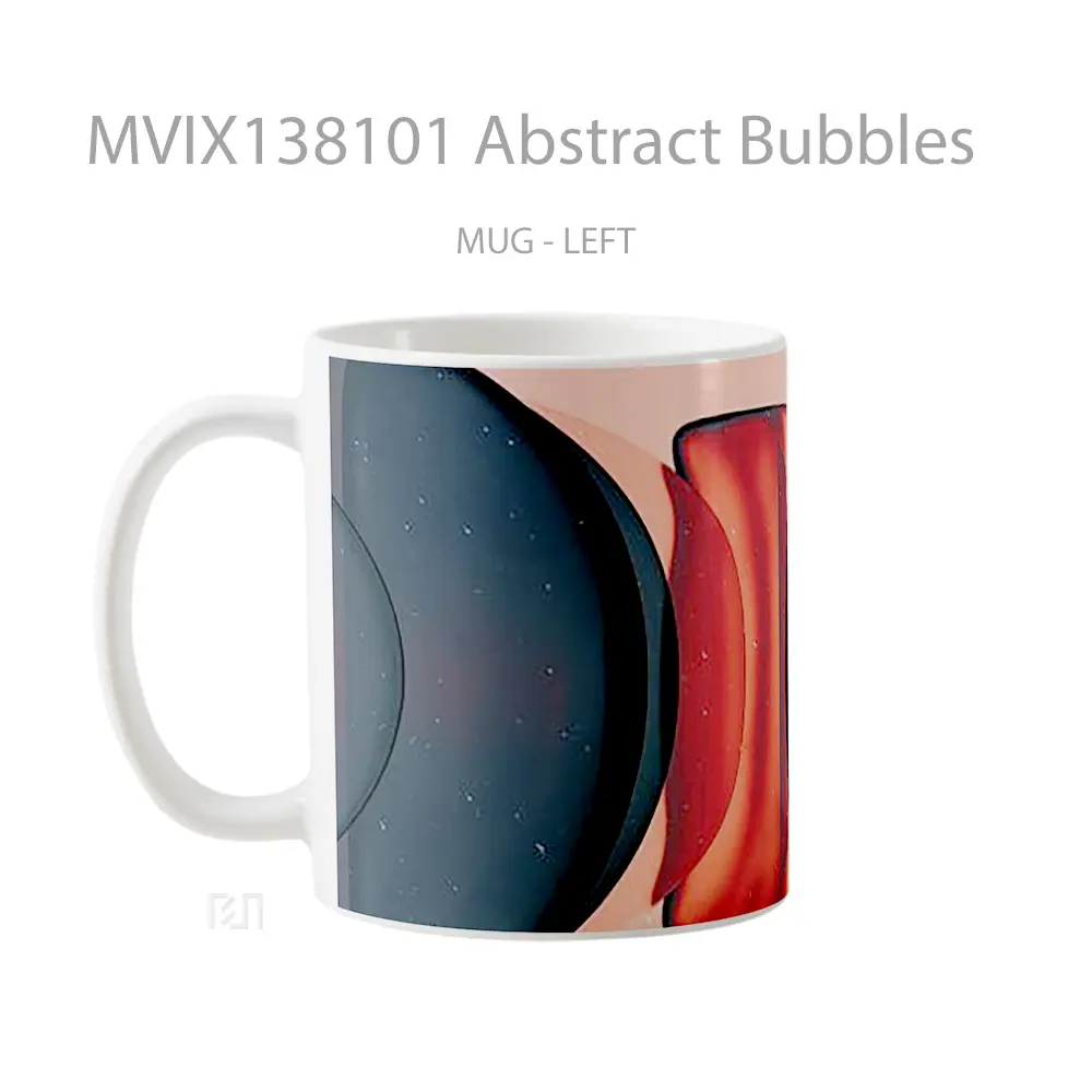 Mug Abstract Bubbles Gelas Seni Modern - All-side / Desain