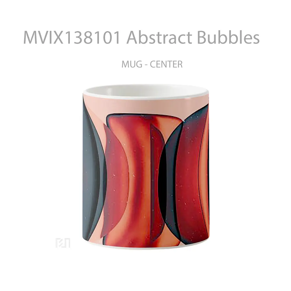 Mug Abstract Bubbles Gelas Seni Modern