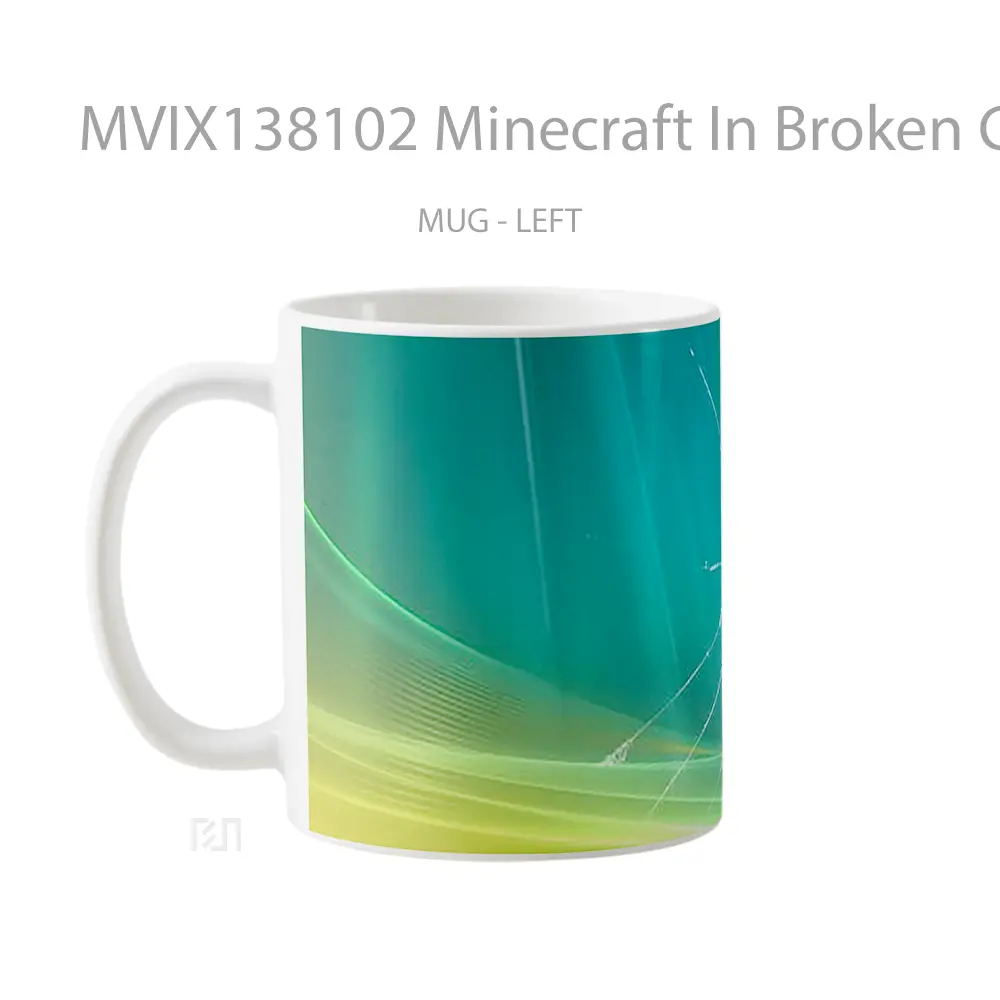 Mug Minecraft In Broken Glass Cangkir Gamer - All-side / Desain