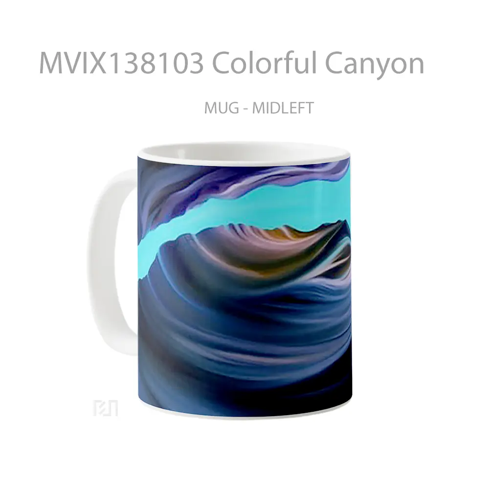 Mug Colorful Canyon Gelas Keramik Unik - All-side / Desain