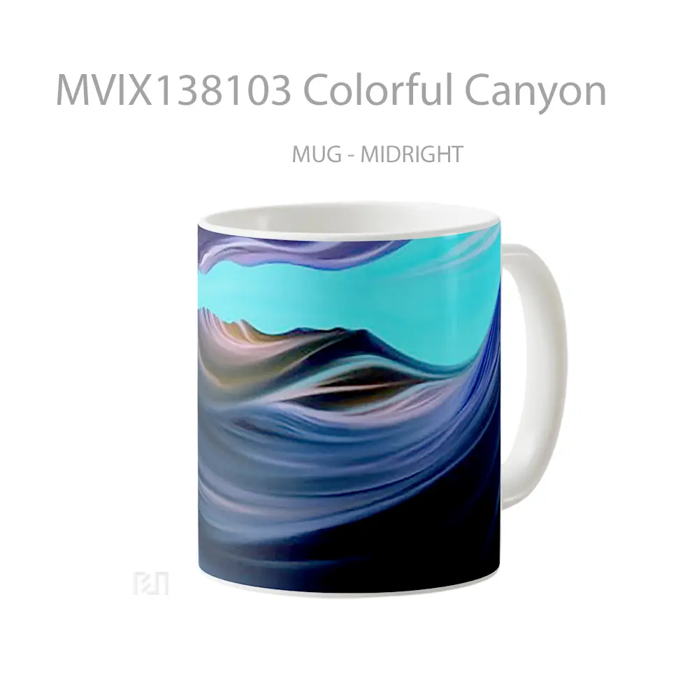 Mug Colorful Canyon Gelas Keramik Unik - All-side / Desain