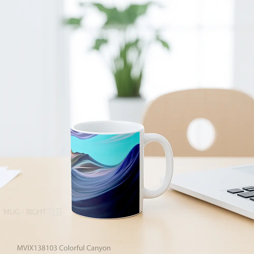Mug Colorful Canyon Gelas Keramik Unik - All-side / Desain