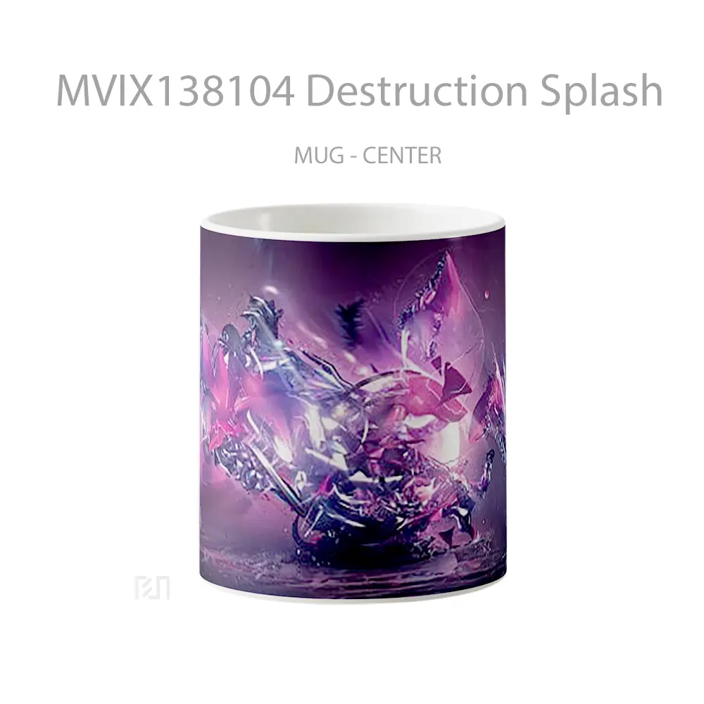 Mug Destruction Splash Gelas Keramik Unik