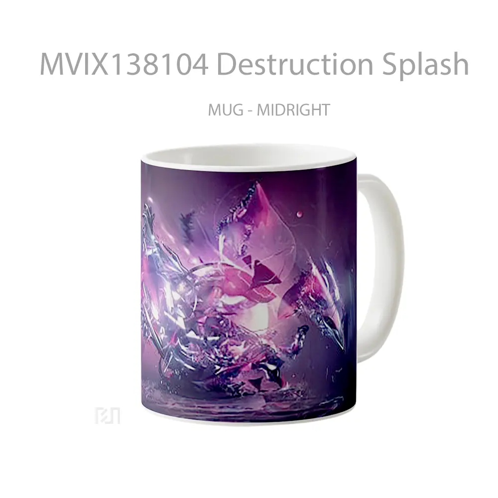 Mug Destruction Splash Gelas Keramik Unik - All-side / Desain