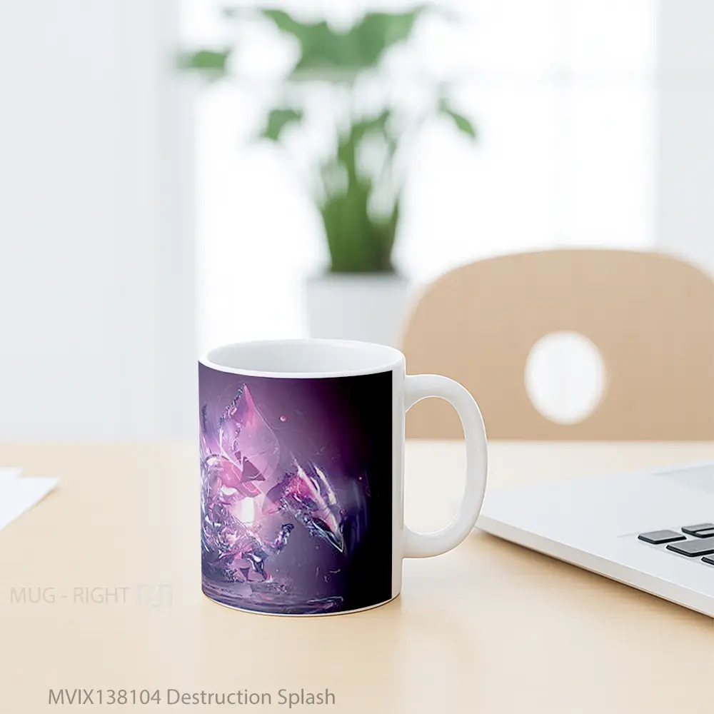 Mug Destruction Splash Gelas Keramik Unik - All-side / Desain