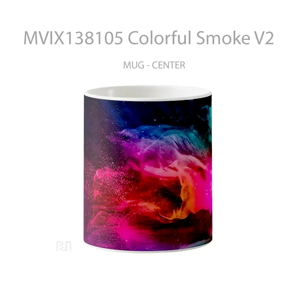 Mug Colorful Smoke V2 Gelas Keramik Unik