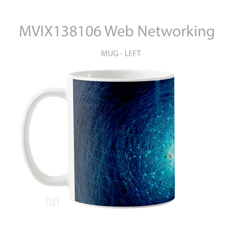 Mug Web Networking Gelas Keramik Unik - All-side / Desain