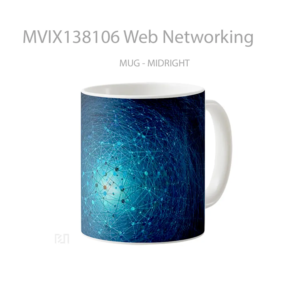 Mug Web Networking Gelas Keramik Unik - All-side / Desain