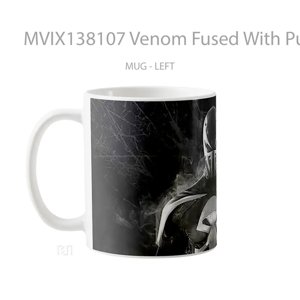 Mug Venom Fused With Punisher Gelas Superhero - All-side / Desain