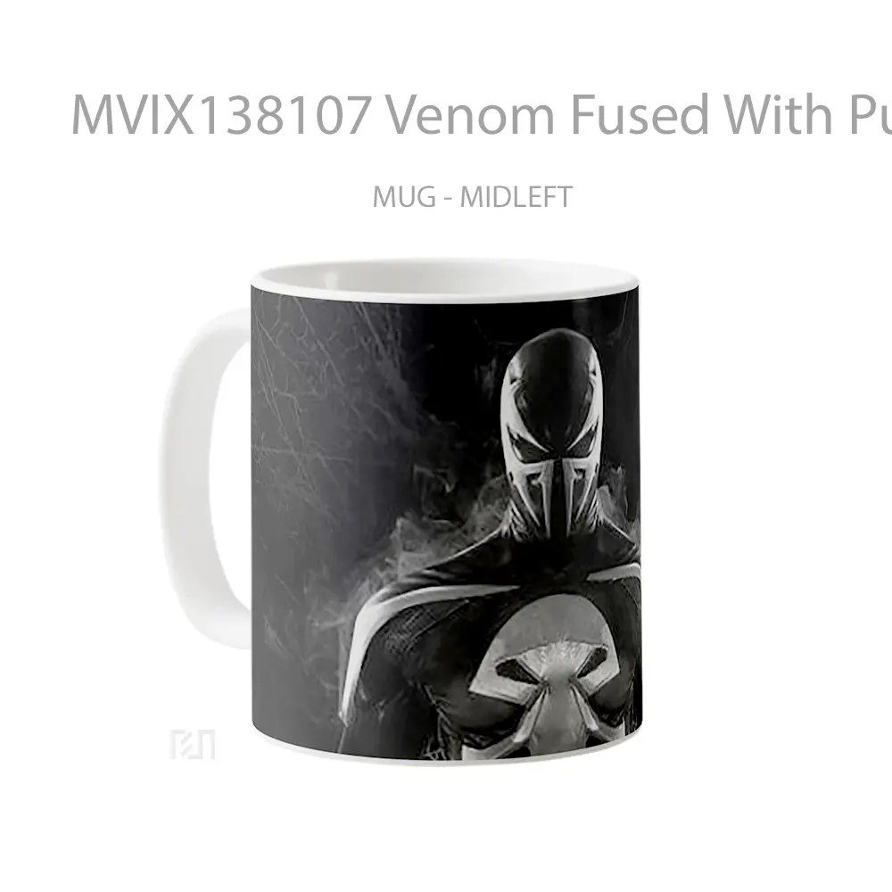 Mug Venom Fused With Punisher Gelas Superhero - All-side / Desain