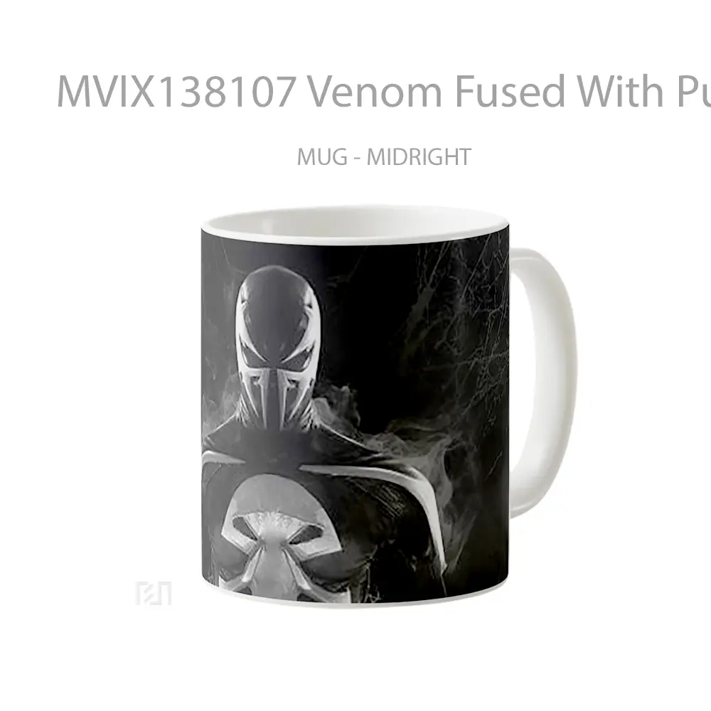 Mug Venom Fused With Punisher Gelas Superhero - All-side / Desain