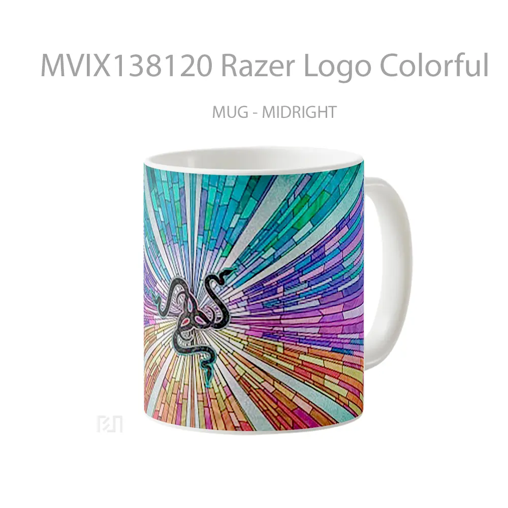 Mug Razer Logo Colorful Gelas Keramik Unik - All-side / Desain