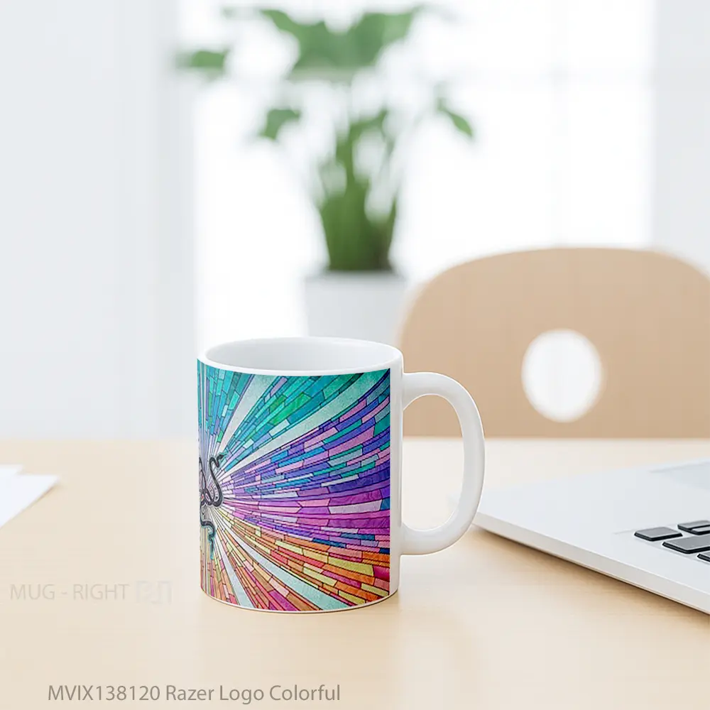 Mug Razer Logo Colorful Gelas Keramik Unik - All-side / Desain