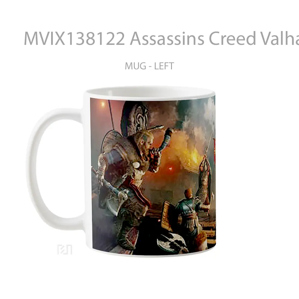 Mug Assassins Creed Valhalla Eivor Character Cangkir Gamer - All-side / Desain