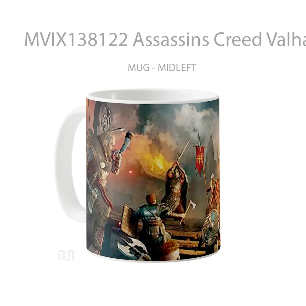 Mug Assassins Creed Valhalla Eivor Character Cangkir Gamer - All-side / Desain