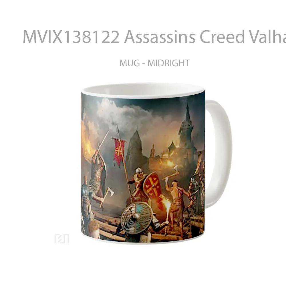 Mug Assassins Creed Valhalla Eivor Character Cangkir Gamer - All-side / Desain
