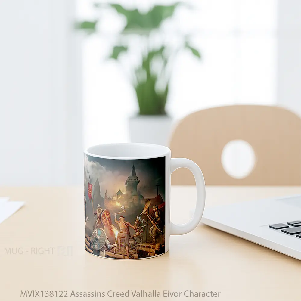 Mug Assassins Creed Valhalla Eivor Character Cangkir Gamer - All-side / Desain