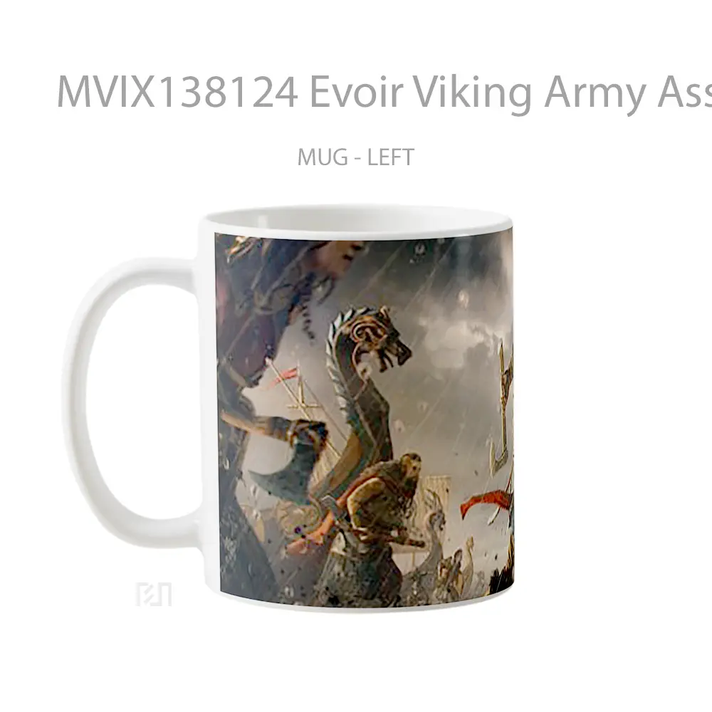 Mug Evoir Viking Army Assassins Creed Valhalla Cangkir Gamer - All-side / Desain