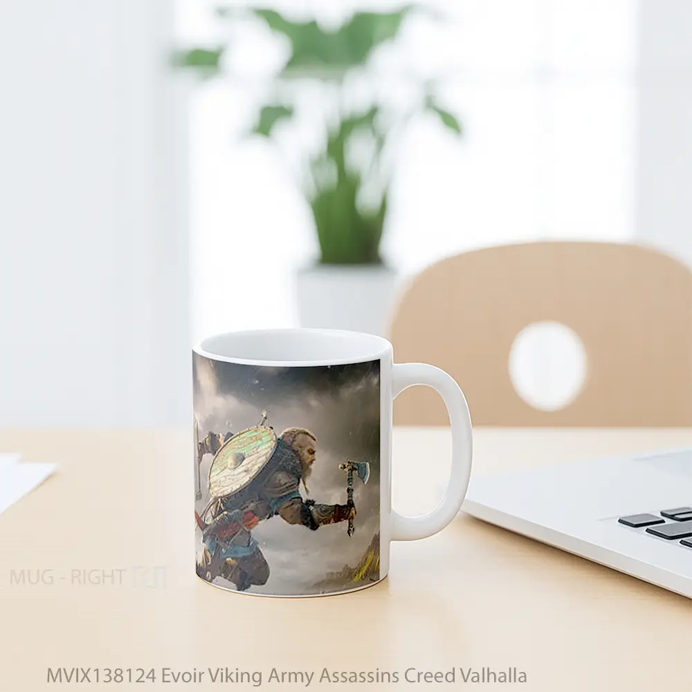Mug Evoir Viking Army Assassins Creed Valhalla Cangkir Gamer - All-side / Desain