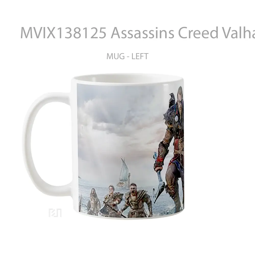 Mug Assassins Creed Valhalla Evoir Viking Cangkir Gamer - All-side / Desain
