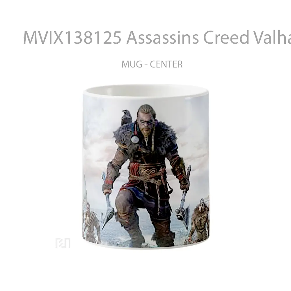 Mug Assassins Creed Valhalla Evoir Viking Cangkir Gamer