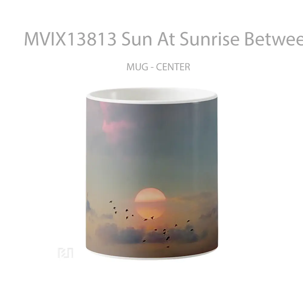 Mug Sun At Sunrise Between The Clouds Gelas Pemandangan Alam