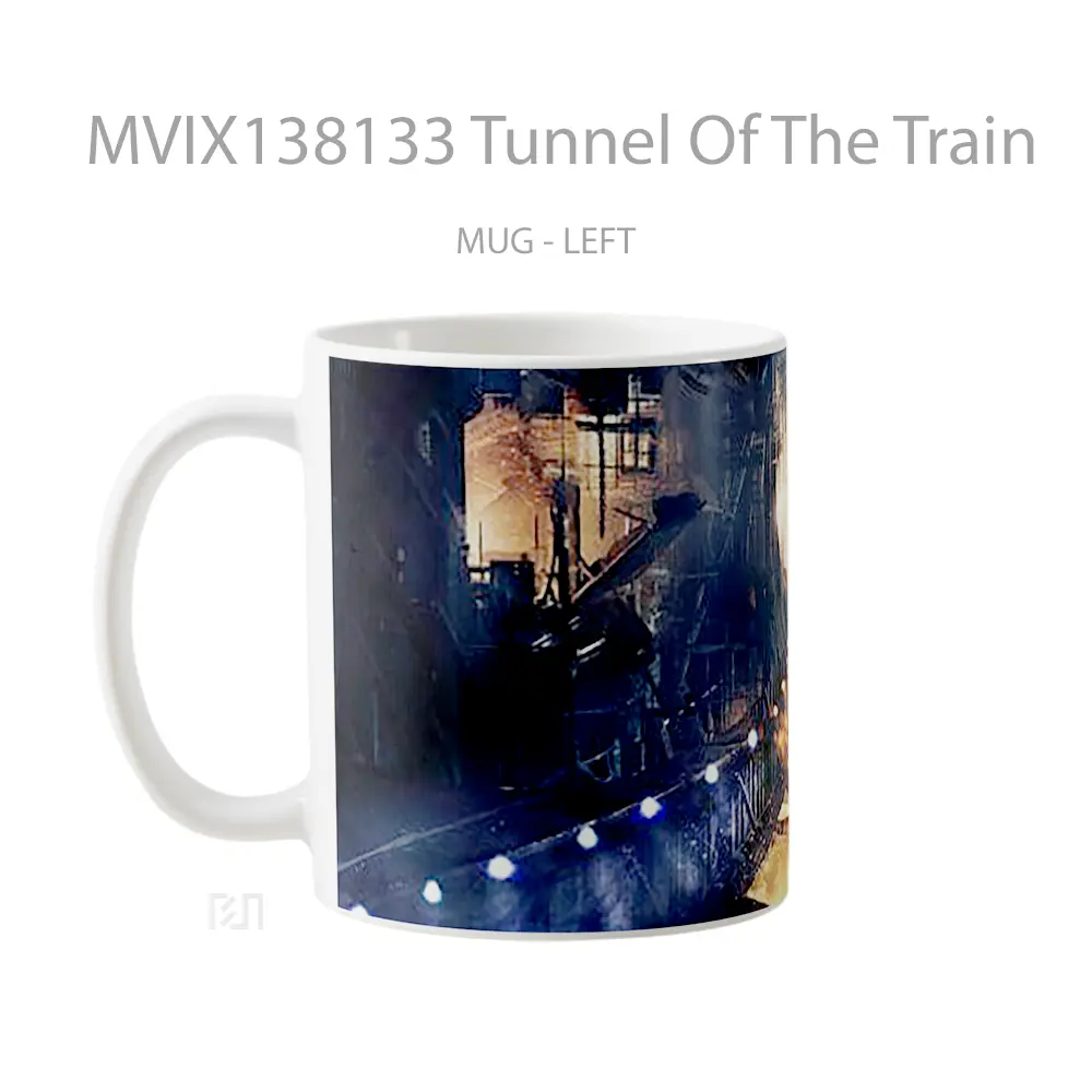Mug Tunnel Of The Train Gelas Keramik Unik - All-side / Desain