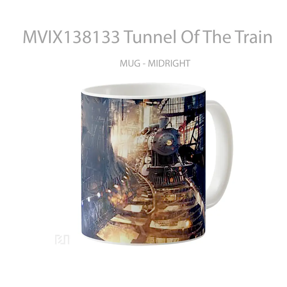 Mug Tunnel Of The Train Gelas Keramik Unik - All-side / Desain