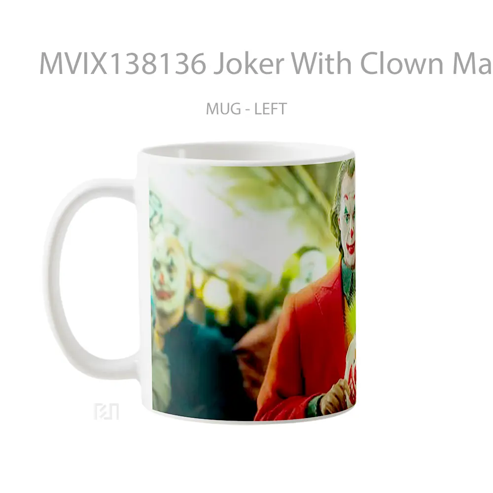 Mug Joker With Clown Mask Gelas Superhero - All-side / Desain