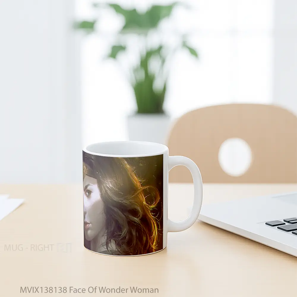 Mug Face Of Wonder Woman Gelas Superhero - All-side / Desain